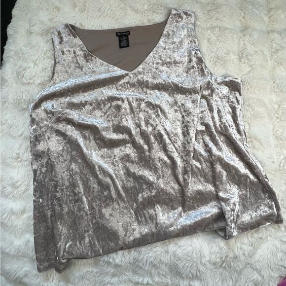 New Directions Velvet Tank Top in Champagne Sz 3X - Picture 1 of 10